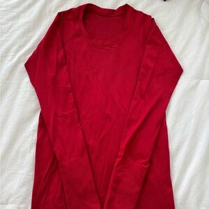 Lululemon Long Sleeve Swiftly Tech Tee, Red, Size 6